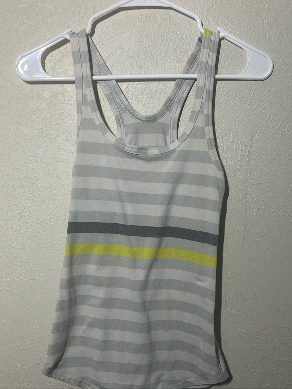 Imperfect Women’s lululemon Swiftly Tech Tank Top Gray and Yellow no size tag 4?